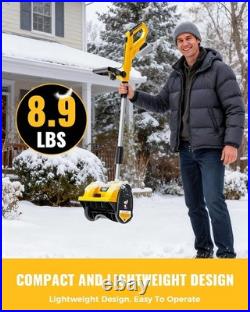 Electric Cordless Snow Shovel Compatible with Dewalt 20V Battery, 12X6 Clearin