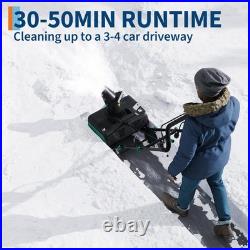 Electric Snow Blower, 20-Inch Corded Snow Thrower, 2200w Motor, with Dual LED