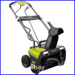 Electric Snow Blower 20 in. 40-Volt Cordless Thrower LED Headlights New Ryobi