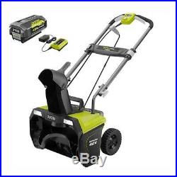 Electric Snow Blower Cordless Brushless Led Headlights Driveways With Battery &