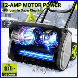 Electric Snow Shovel, 12-Amp Snow Blower 17 Wide & 6 Deep Clearing