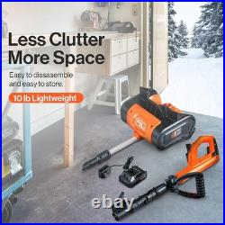 Electric Snow Shovel 20V 4Ah, Lightweight Snow Thrower, 10 Clearing, 25ft Throw