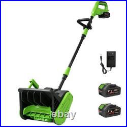 Electric Snow Shovel 40V Dual Safety Switch 13 Inch 2 Battery Charger Set