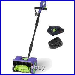 Electric Snow Shovel Battery Powered 12 Inch Cordless Snow Blower for Driveways