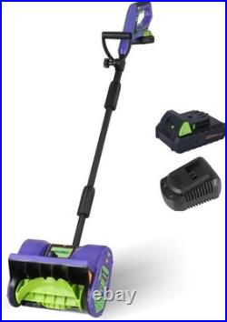 Electric Snow Shovel Battery Powered 12 Inch Cordless Snow Blower for Driveways