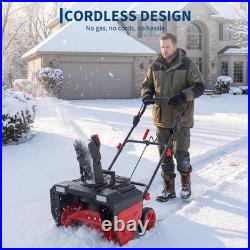 Electric Snow Thrower 21'' Cordless 40V 5.0Ah Batteries Brushless Snow Blower