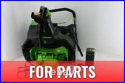 FOR PARTS Greenworks 2600402 Pro 80 Volt 20 Inch Snow Blower w Battery Charger