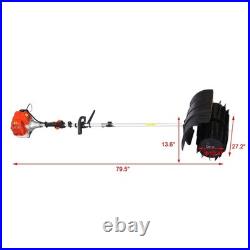 Gas Powered 52CC Snow Broom Sweeper 24x9'' Inch Brush EPA Certified