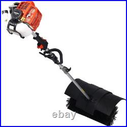 Gas Powered 52CC Snow Broom Sweeper 24x9'' Inch Brush EPA Certified