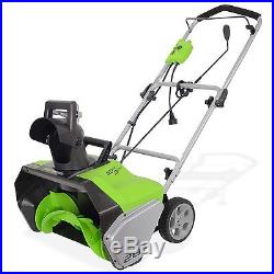 GreenWorks 2600502 Corded Electric 13 Amp, 20 Inch Snow Thrower No Lights