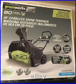 GreenWorks 2601302 Pro 80V 20 Snow Thrower (TOOL ONLY) NEW