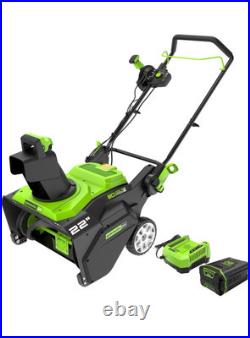 GreenWorks Pro 80V 22'' Snow Thrower with 4AH Battery and 4A Charger Green