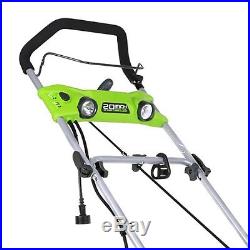 Greenworks 13-Amp 20-Inch Corded Snow Thrower With Dual LED Lights 2600202