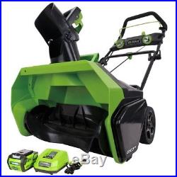 Greenworks 20 in. 40-Volt Cordless Electric Snow Blower Thrower Battery Power