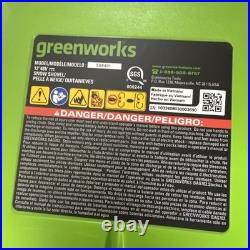 Greenworks 24V 12 Brushless Cordless Snow Shovel with LED Light, (2)4.0Ah Battery
