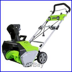 Greenworks 2600202 13 Amp 20 in. Electric Snow Blower with LED Headlights New