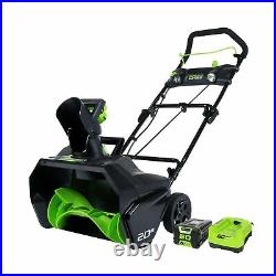 Greenworks 2600402 Cordless Snow Thrower 80V 20 2Ah Battery Charger Included
