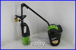 Greenworks 2601202 Pro 80 Volt 12 inch Cordless Snow Shovel Tool Only Green