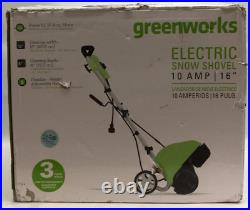Greenworks 26022 10 Amp 16 in Corded Electric Snow Thrower 14in Impeller Green