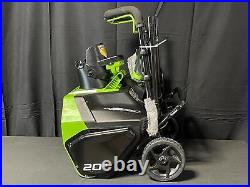 Greenworks 26272 40V 20 Brushless Snow Blower With4Ah Battery and Charger New