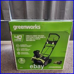 Greenworks 40V 20 Cordless Battery Snow Blower with 5.0Ah Battery & Charger NEW Greenworks 40V 20 Cordless Battery Snow Blower with 5.0Ah Battery & Charger NEW