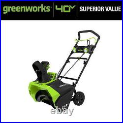 Greenworks 40V 20 Cordless Brushless Snow Blower+(1) 4.0 Ah Battery and Charger