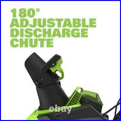 Greenworks 40V 20-inch Cordless Brushless Snow Blower with 4.0 Ah Battery and Ch