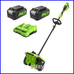 Greenworks 48-volt 12-in Single-stage Push Battery Powered Snow Shovel Battery