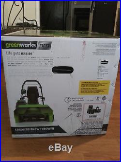 Greenworks 60-Volt 20-in Single-stage Cordless Electric Snow Blower Battery Inc