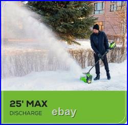 Greenworks 80V 12 Cordless Battery LED Snow Shovel with 2.0Ah Battery & Charger
