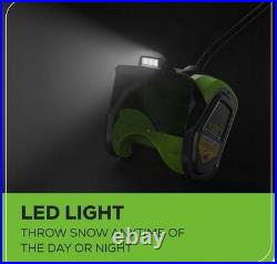Greenworks 80V 12 Cordless Battery LED Snow Shovel with 2.0Ah Battery & Charger