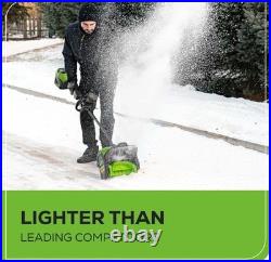 Greenworks 80V 12 Cordless Battery LED Snow Shovel with 2.0Ah Battery & Charger