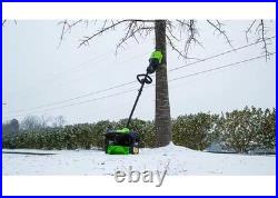 Greenworks 80V 12Cordless Brushless Snow Shovel with 2.0 Ah Battery and R