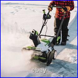 Greenworks 80V 22 inch Snow Blower Thrower SNB403 with 4Ah Battery & Fast Charger