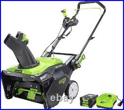 Greenworks 80V 22Cordless Brushless Snow Blower with 4.0 Ah Battery and R