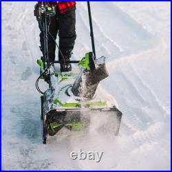 Greenworks 80V 22Cordless Brushless Snow Blower with 4.0 Ah Battery and R