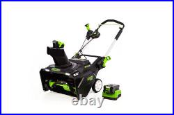 Greenworks 80V 22In Single Stage Snow Blower With 4Ah Battery & Charger Kit