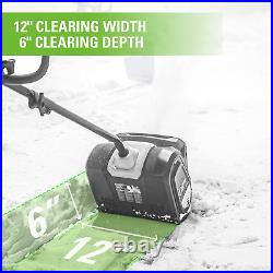 Greenworks 80V (75+ Compatible Tools) 12 Brushless Cordless Snow Shovel, 2.0Ah