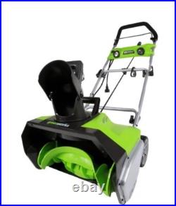 Greenworks Corded Electric Snow Blower Thrower 13-Amp 20 withLED Lights 2600502 Greenworks Corded Electric Snow Blower Thrower 13-Amp 20 withLED Lights 2600502