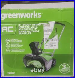 Greenworks Corded Electric Snow Blower Thrower 13-Amp 20 withLED Lights 2600502 Greenworks Corded Electric Snow Blower Thrower 13-Amp 20 withLED Lights 2600502
