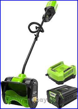 Greenworks G-MAX 80-Volt 12-Inch Snow Shovel with 2.0 AH Battery and Charger