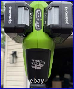 Greenworks POWERALL 48V (24V+24V) Battery Power Snow Shovel 12 in Green/Black
