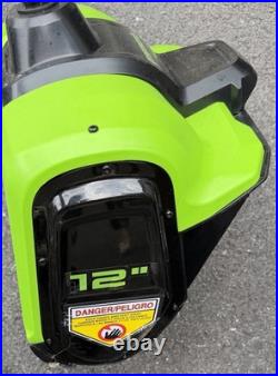 Greenworks POWERALL 48V (24V+24V) Battery Power Snow Shovel 12 in Green/Black
