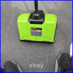 Greenworks POWERALL 48V (24V+24V) Battery Power Snow Shovel 12 in Green/Black