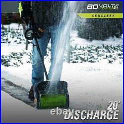 Greenworks PRO 80V 12-Inch Cordless Snow Shovel 2.0 AH Battery Included 2600602