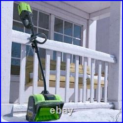 Greenworks Pro 60V 12 inch Battery Snow Shovel with 4Ah Battery and Fast Charger