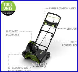 Greenworks Pro 80V 20 Single Stage Cordless Brushless Snow Blower Tool Only Greenworks Pro 80V 20 Single Stage Cordless Brushless Snow Blower Tool Only