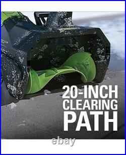 Greenworks Pro 80V 20 inch Snow Thrower with 2Ah Battery and Charger READ
