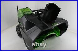 Greenworks Pro SNB401 80 Volt 20 Inch Cordless Snow Blower Tool Only Black