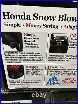 Honda HS720AA Single Stage Snowblower New In Box